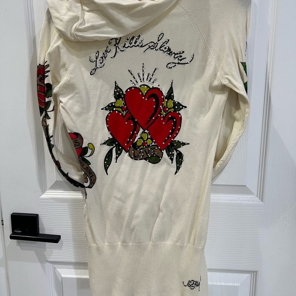 Vintage Ed Hardy Love Kills Slowly Graphic Hoodie